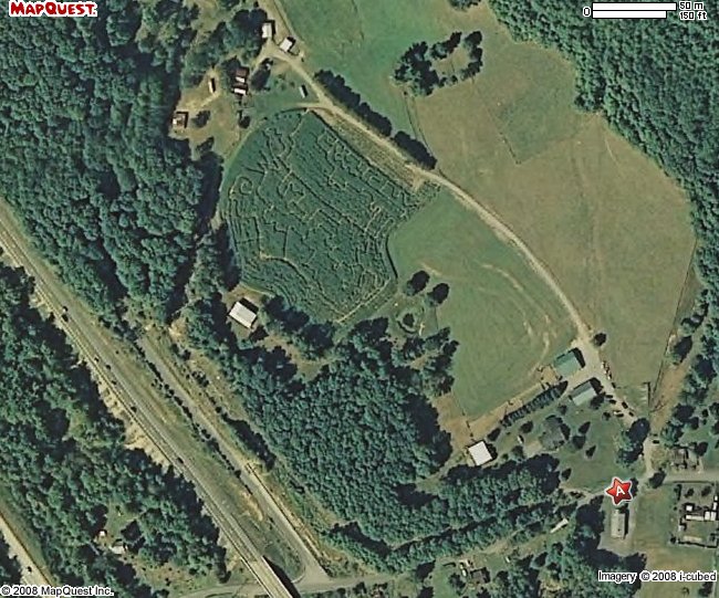 Aerial vew of farm